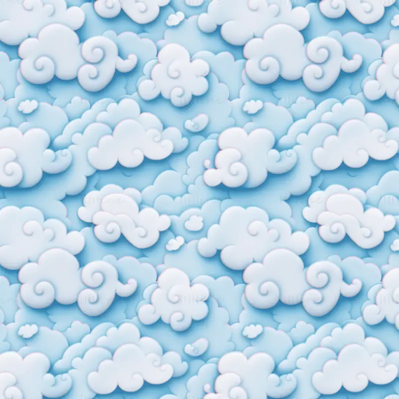 Tileable Stylized Clouds Seamless Texture
