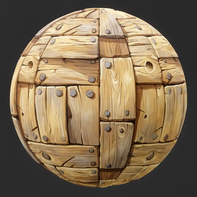 Tileable Stylized Wood Seamless Texture