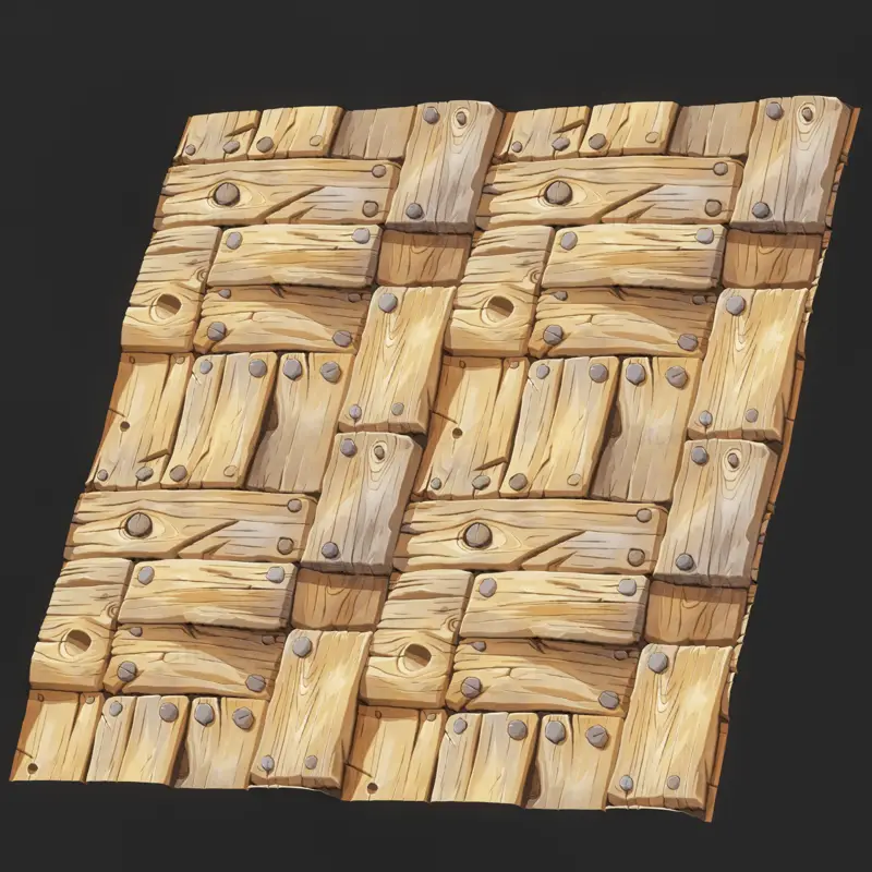 Tileable Stylized Wood Seamless Texture