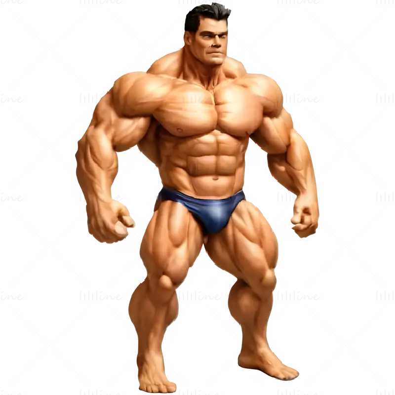 Titan's Flex: Hyper-Bodybuilder 3D Print Model Collection