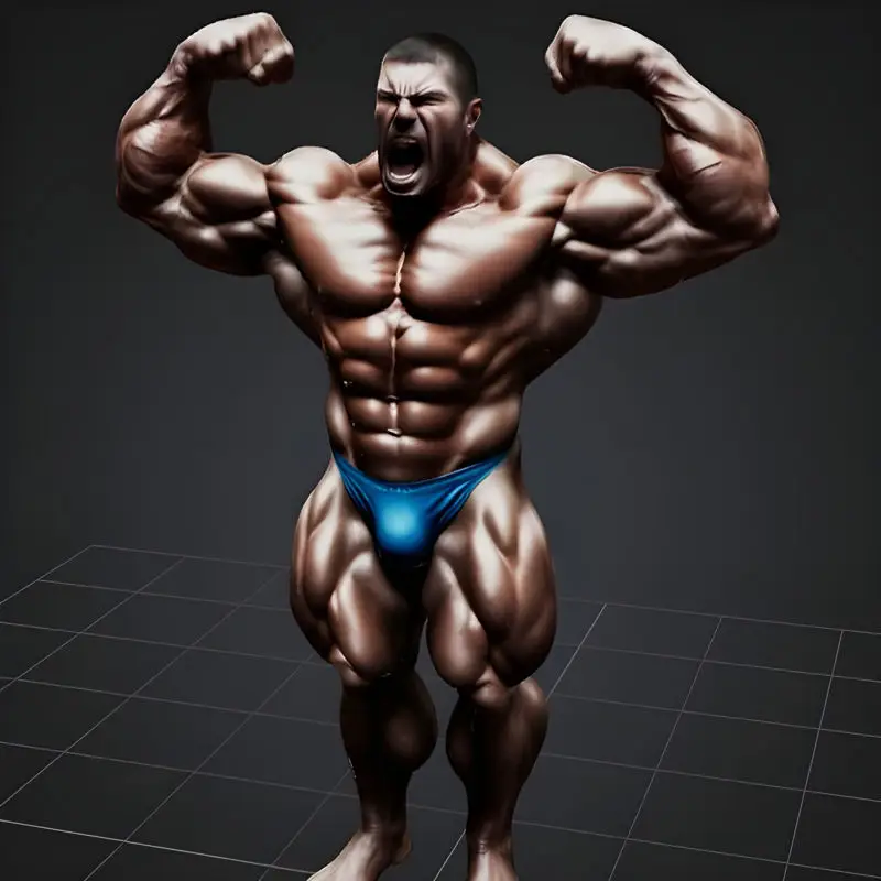 Titan's Flex: Hyper-Bodybuilder 3D Print Model Collectie