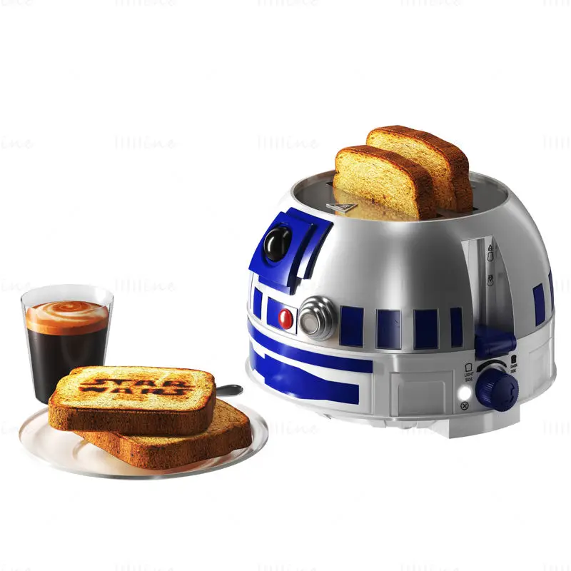 Brødrister Star Wars R2D2 3D-modell