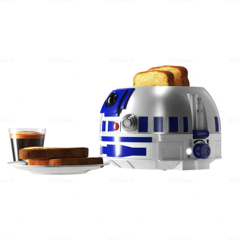 Brødrister Star Wars R2D2 3D-modell