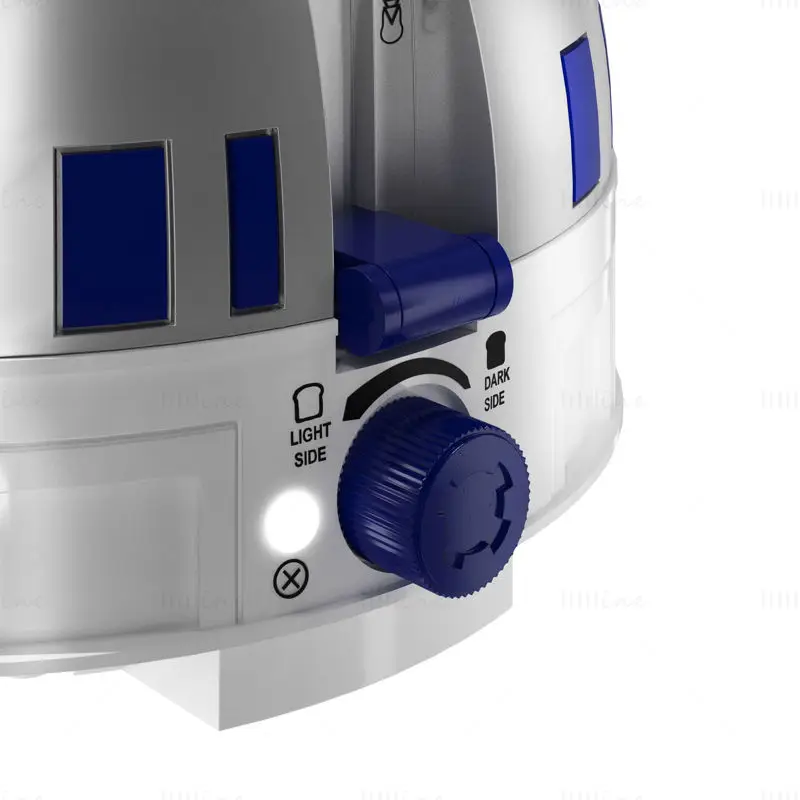 Brødrister Star Wars R2D2 3D-modell