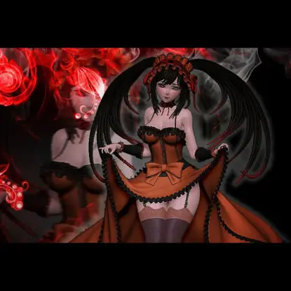 Tokisaki Kurumi ze souborů STL 3D tiskového modelu pro Date A Live