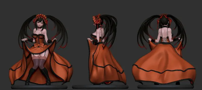 Tokisaki Kurumi ze souborů STL 3D tiskového modelu pro Date A Live