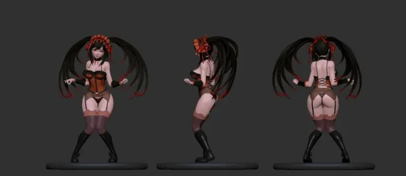Tokisaki Kurumi ze souborů STL 3D tiskového modelu pro Date A Live