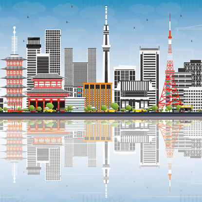 Tokyo Skyline vector illustration