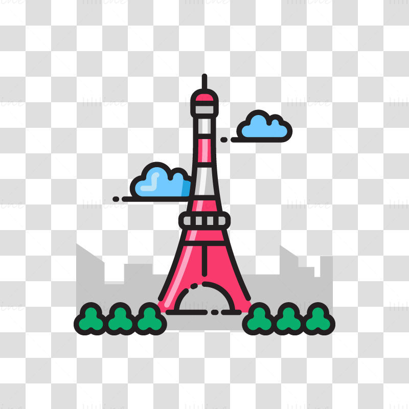 Tokyo Tower vector illustration
