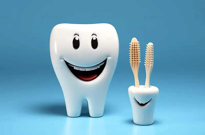 Ilustração de modelo de dente PNG