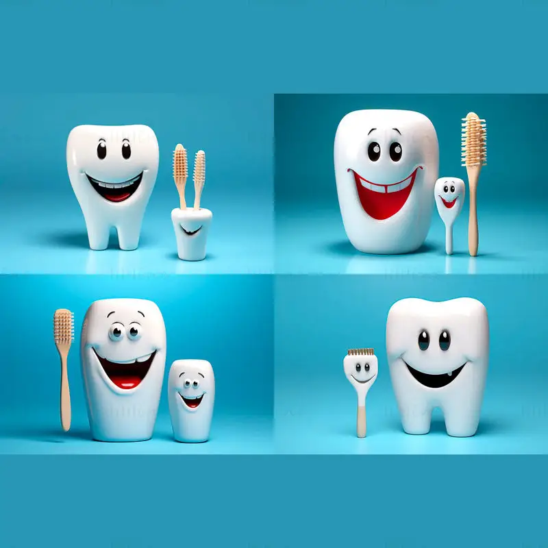 Ilustração de modelo de dente PNG