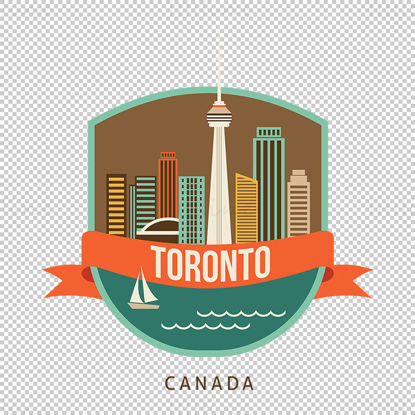 Toronto City iconic elements vector eps png