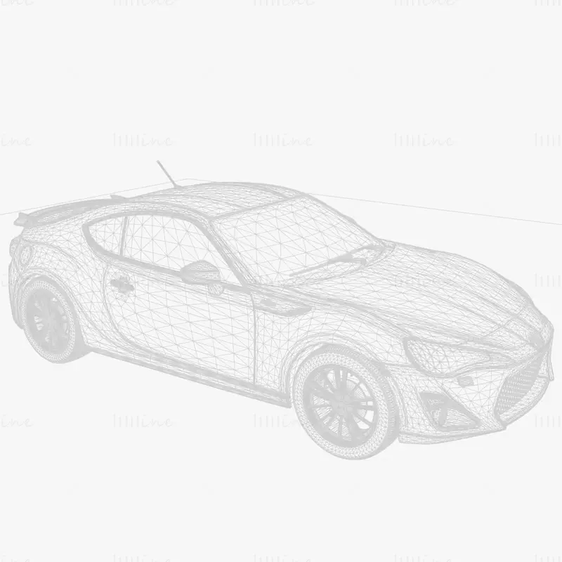 Modelo 3D do carro Toyota 86 GT limitado 2012