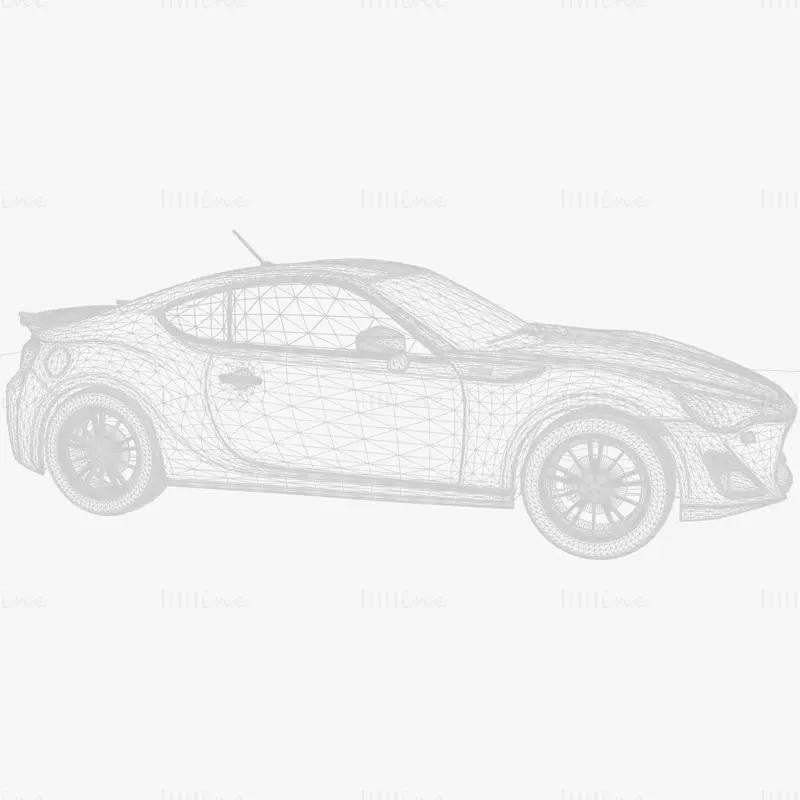 3D модел на автомобил Toyota 86 GT Limited 2012 г