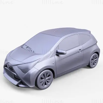 3D модель автомобиля Toyota Aygo 2019 года