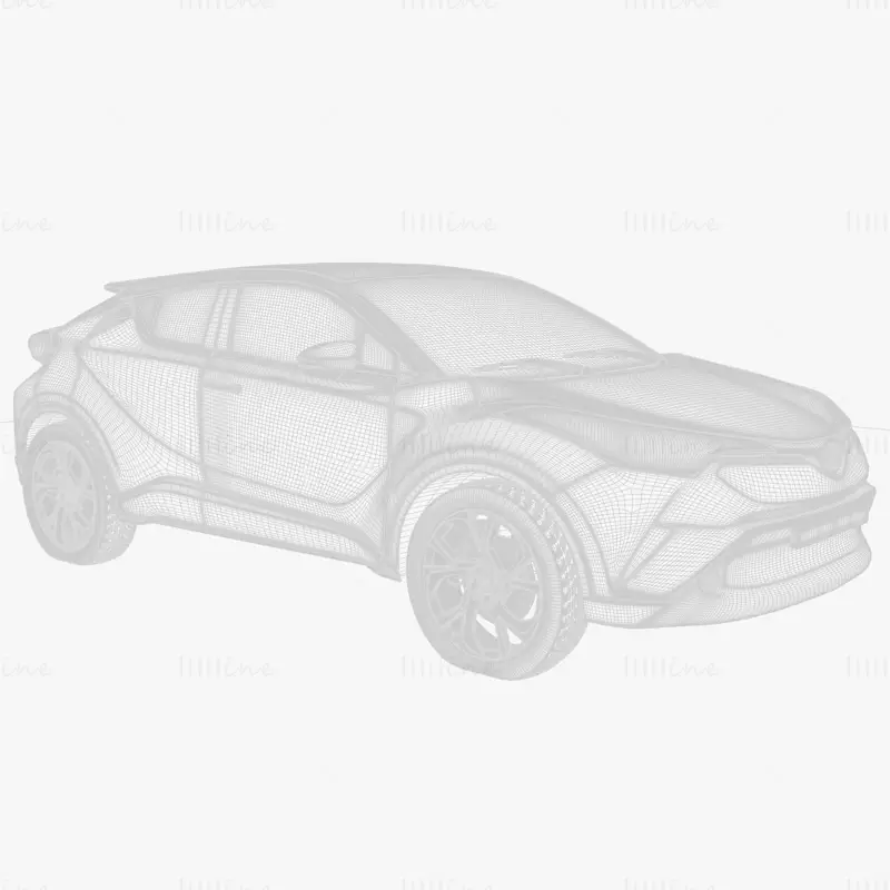 Автомобиль Toyota C-HR 3D модель