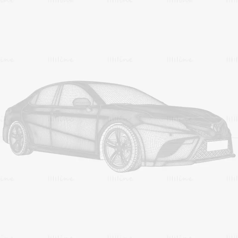 3D модель автомобиля Toyota Camry 2018 года