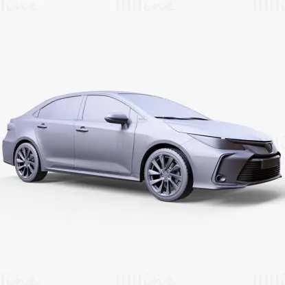 Modelo 3D do carro Toyota Corolla Sedan 2019