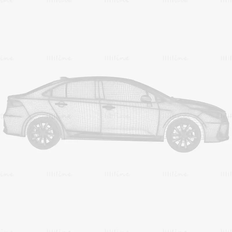 Toyota Corolla Sedan 2019 Car 3D Model