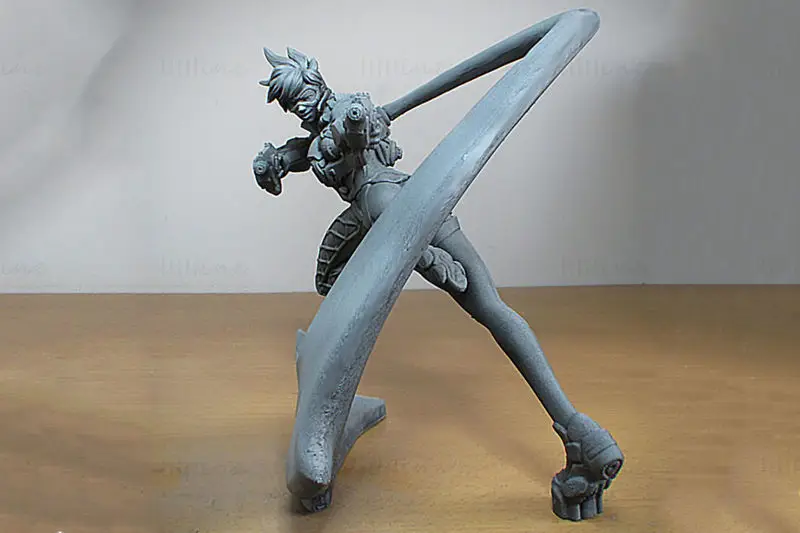 Tracer (Overwatch) Action Pose 3D-utskriftsmodell STL-filer