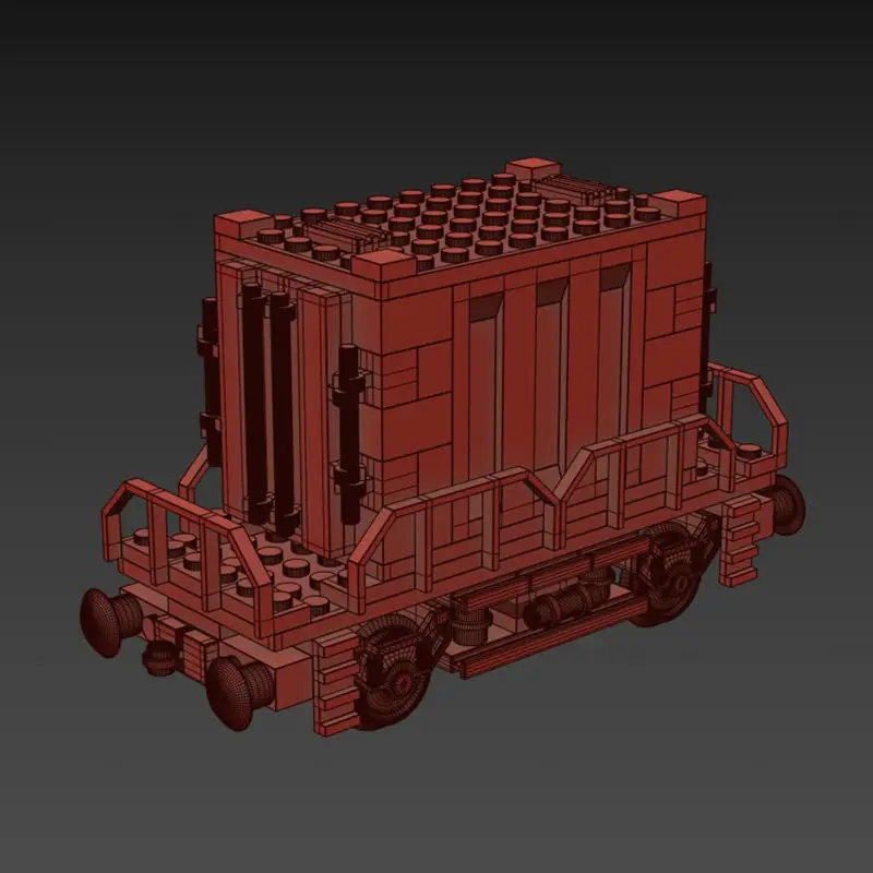 Train Lego Container 3D Model