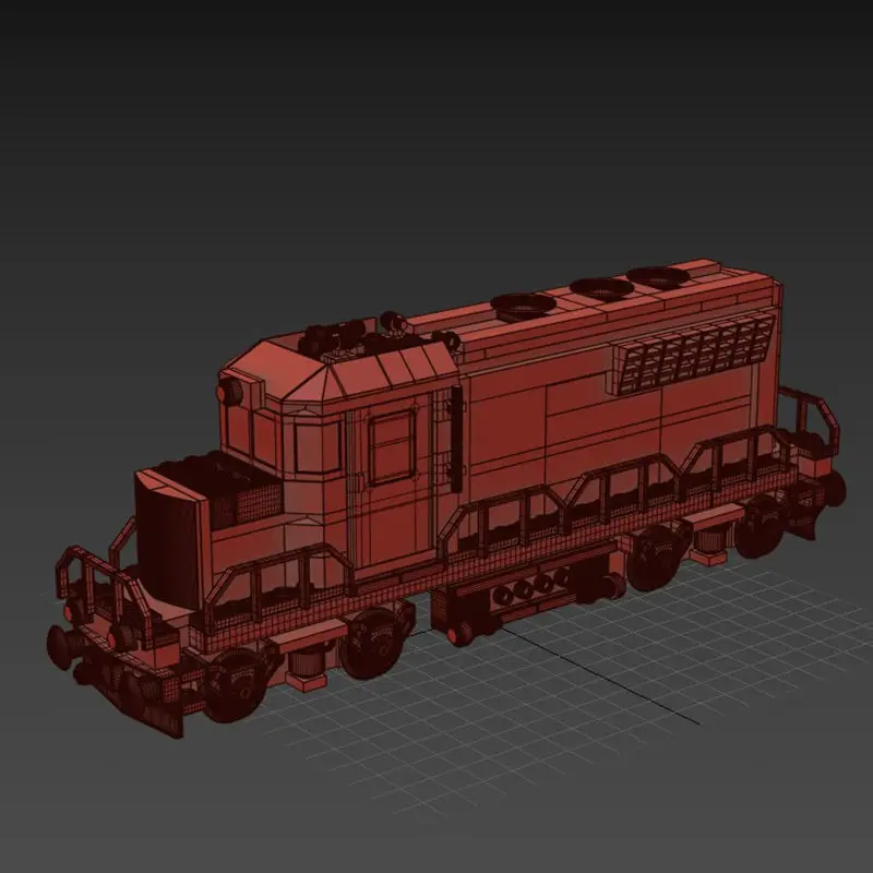 Train Lego Locomotive 80052 3D Model