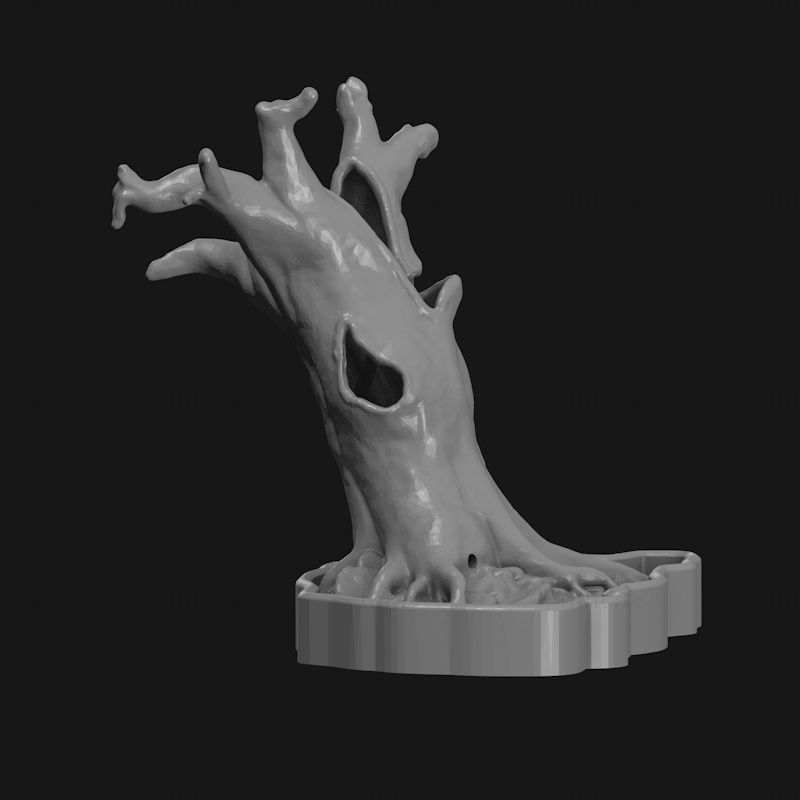Modelo de impressão 3d de vaso em forma de árvore