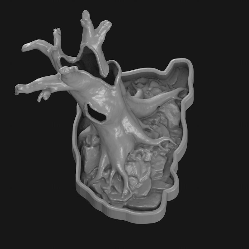 树形花盆3d打印模型
