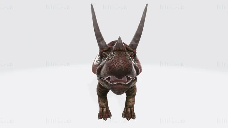 Modelo de dinosaurio triceratops para imprimir en 3D