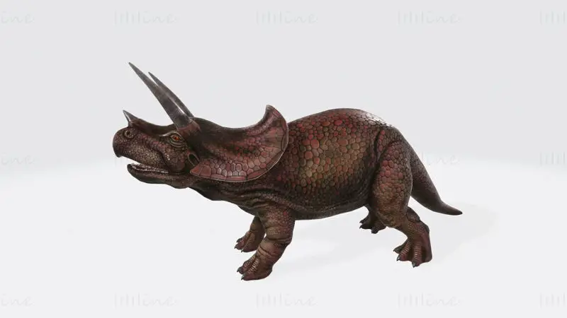 Modelo de dinosaurio triceratops para imprimir en 3D