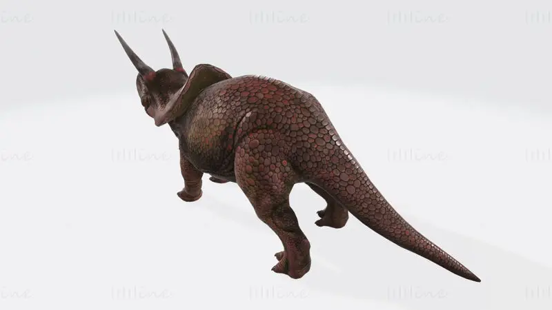 Modelo de dinosaurio triceratops para imprimir en 3D