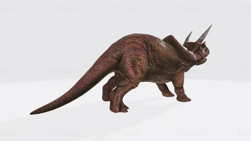 Modelo de dinosaurio triceratops para imprimir en 3D