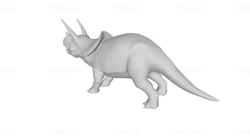 Modelo de dinosaurio triceratops para imprimir en 3D