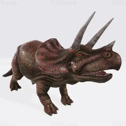 Modelo de dinosaurio triceratops para imprimir en 3D