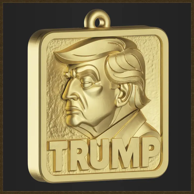 Oblikovanje 3D-modela za politični nakit Trumpovega obeska