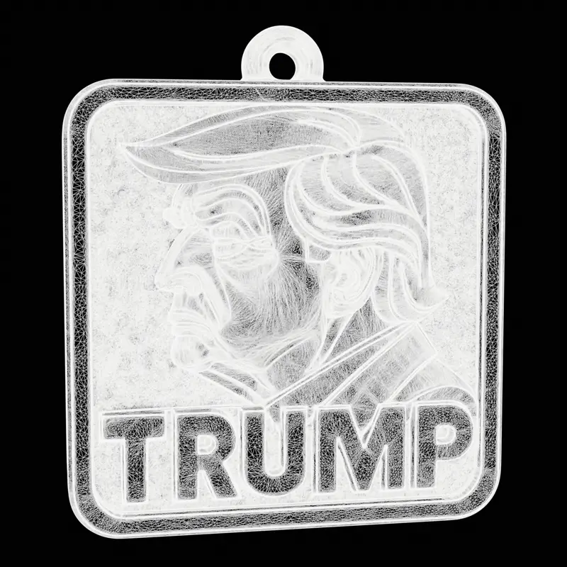 Oblikovanje 3D-modela za politični nakit Trumpovega obeska