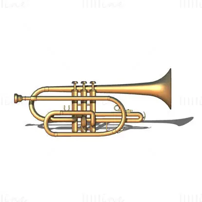 Model 3d Trumpet sketchup