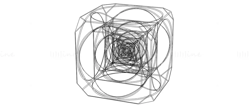 Modelo de impresión 3D de Turners Cube truncado STL