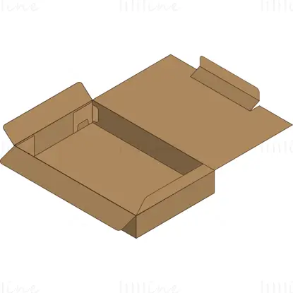 Tuck top packaging box dieline vector