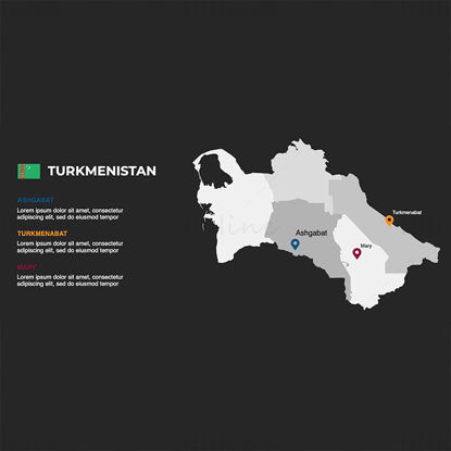 Turkmenistan Infographics Map editable PPT & Keynote