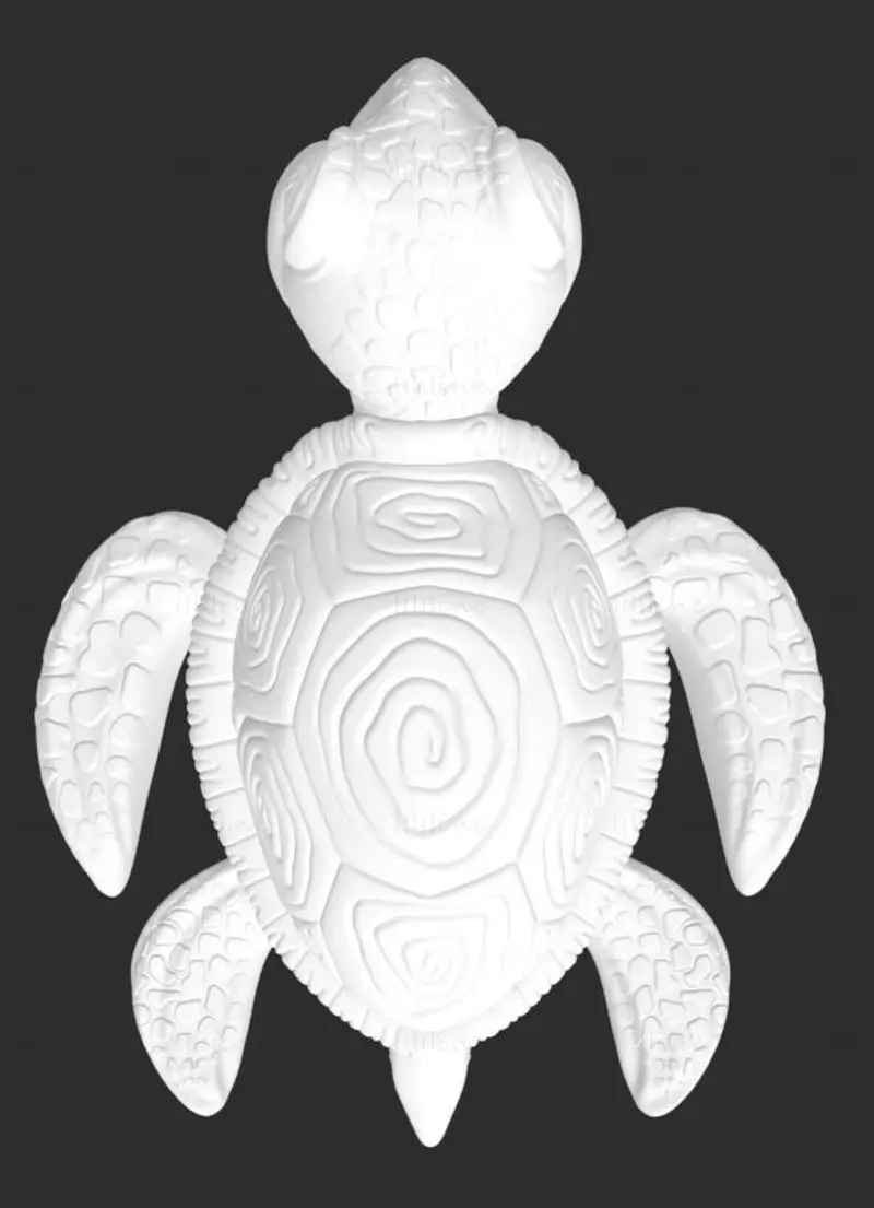 Turtle FLEXI articulated 3d printing model STL file