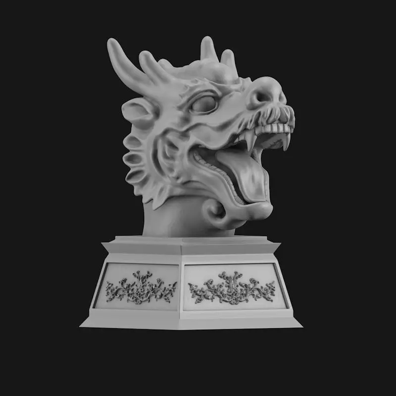 Doze signos do zodíaco chinês - dragão modelo de impressão 3D