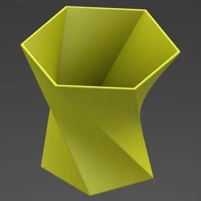Modelo de impressão 3D de suporte hexagonal de caneta torcida