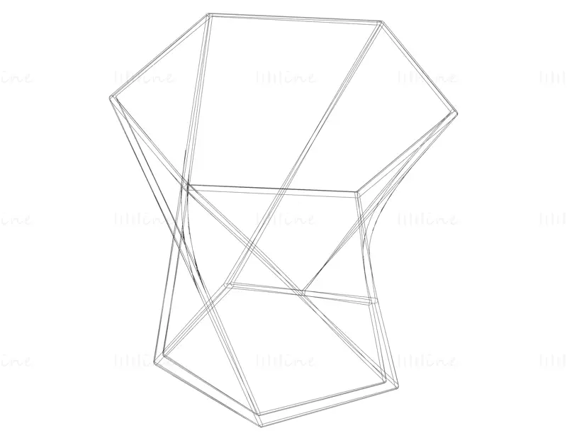 Витой шестигранный держатель для ручек 3D модель для печати