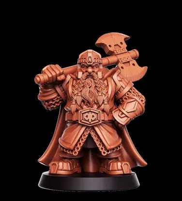 Uddir Thunderaxe Miniatures 3D Print Model STL