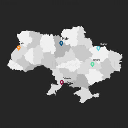 Ukraine infographics Map editable PPT & Keynote