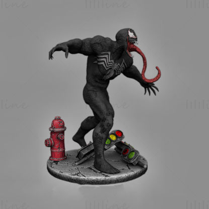 Ultimate Venom Statue 3Dモデル STLを印刷する準備ができました