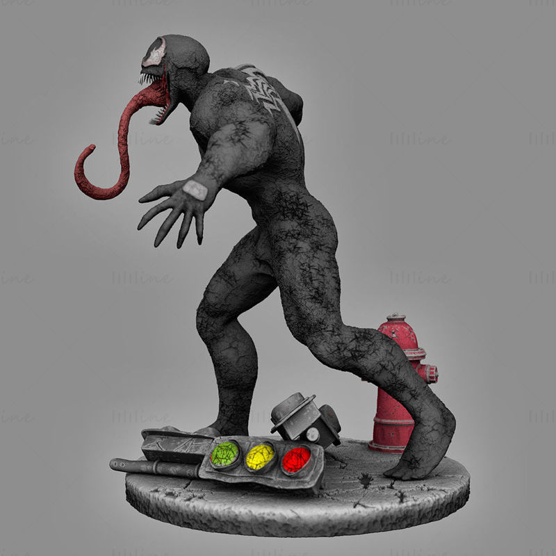 Ultiem Venom-standbeeld 3D-model Klaar om af te drukken STL