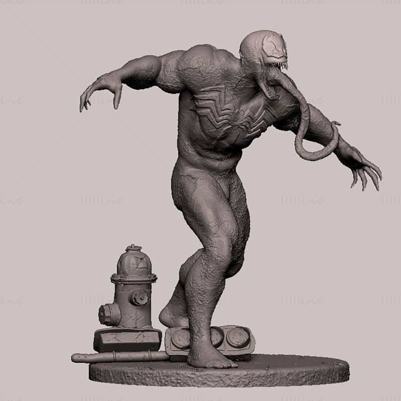 Ultimate Venom Statue 3D Model Ready to Print STL