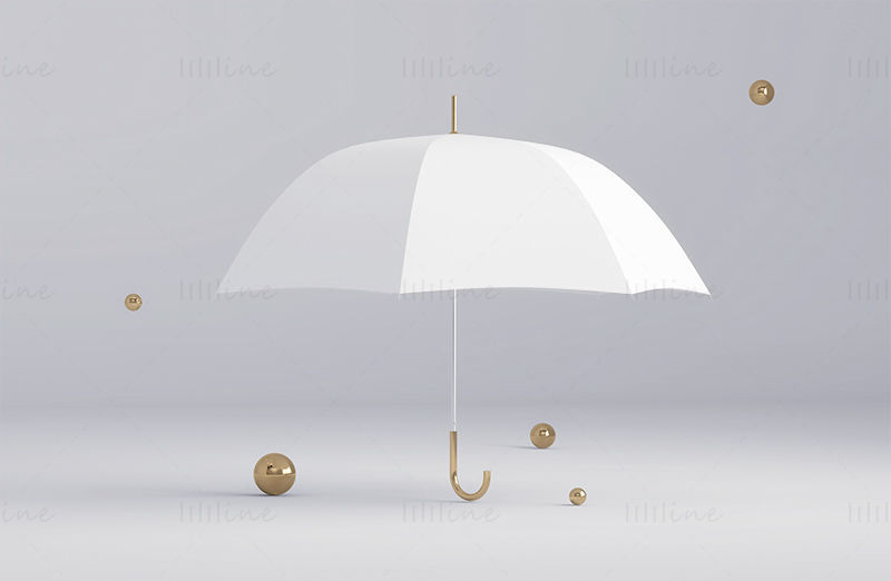 Maqueta de paraguas